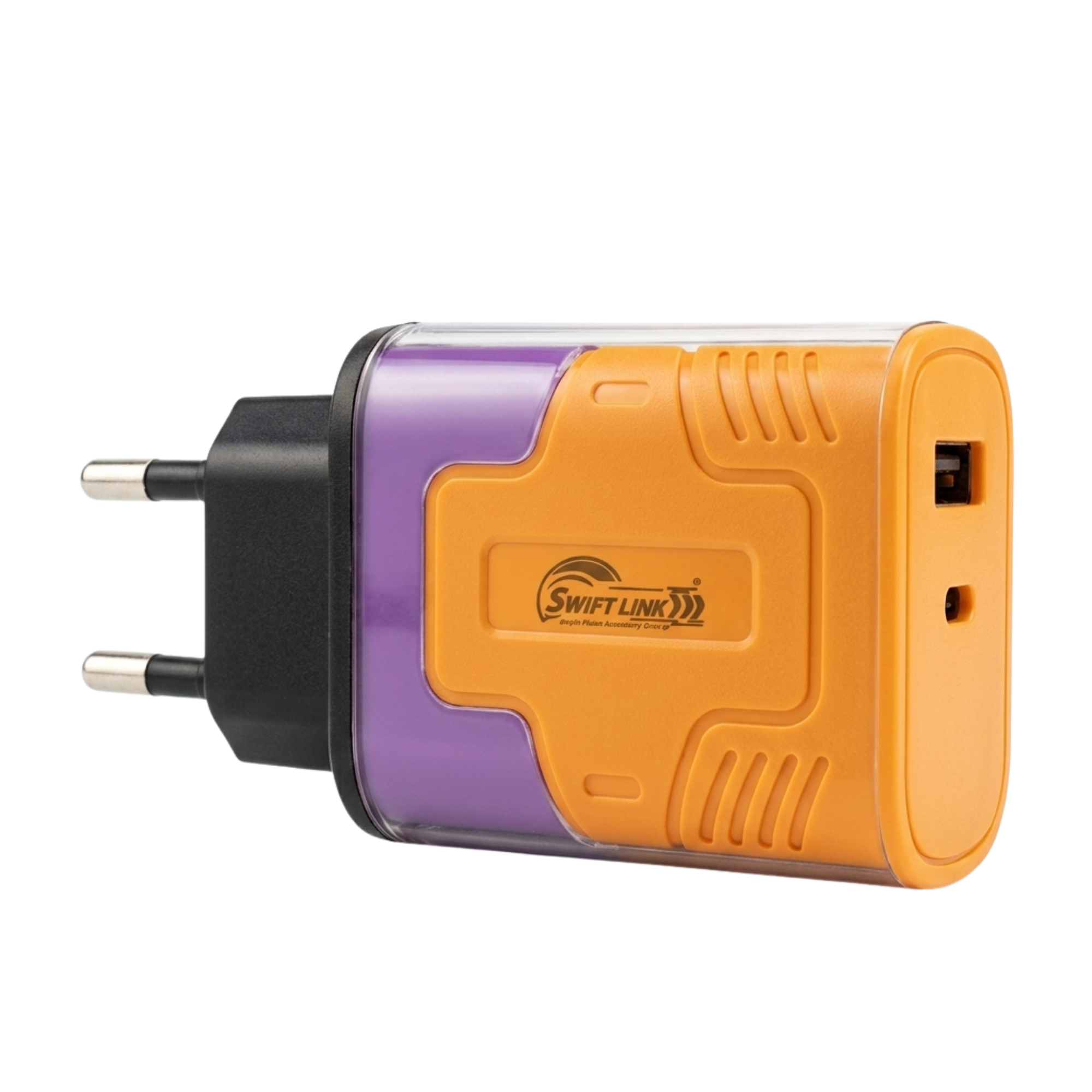 Swift Link SL-437 25W PD + QC 3.0 Super Fast Charger | Dual Port USB-C & USB-A Wall Charger (EU Plug)