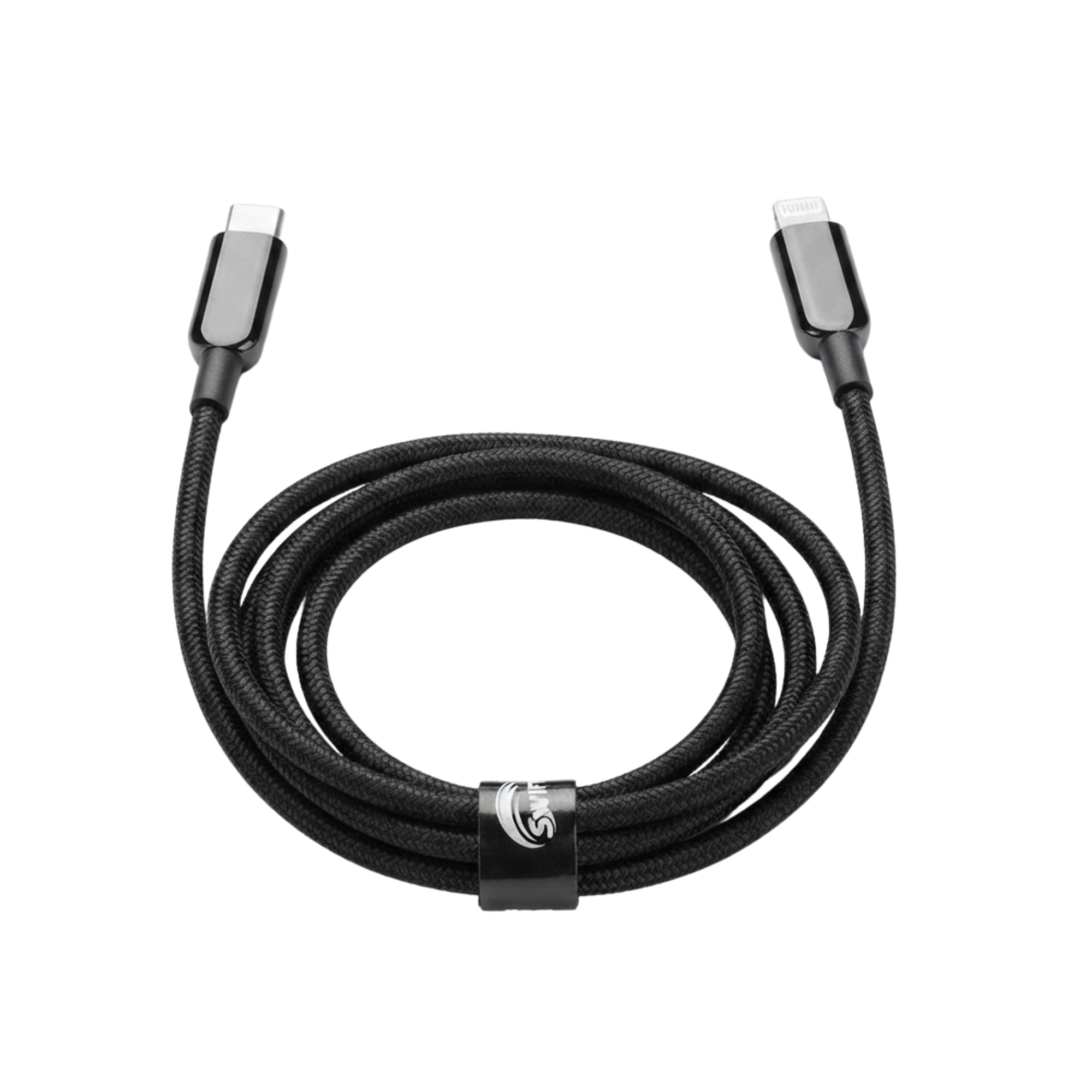 Swift Link SL330 Type-C to Lightning 27W PD Fast Charging Data Cable – 1 Meter | Nylon Braided iPhone Charging & Sync Cable