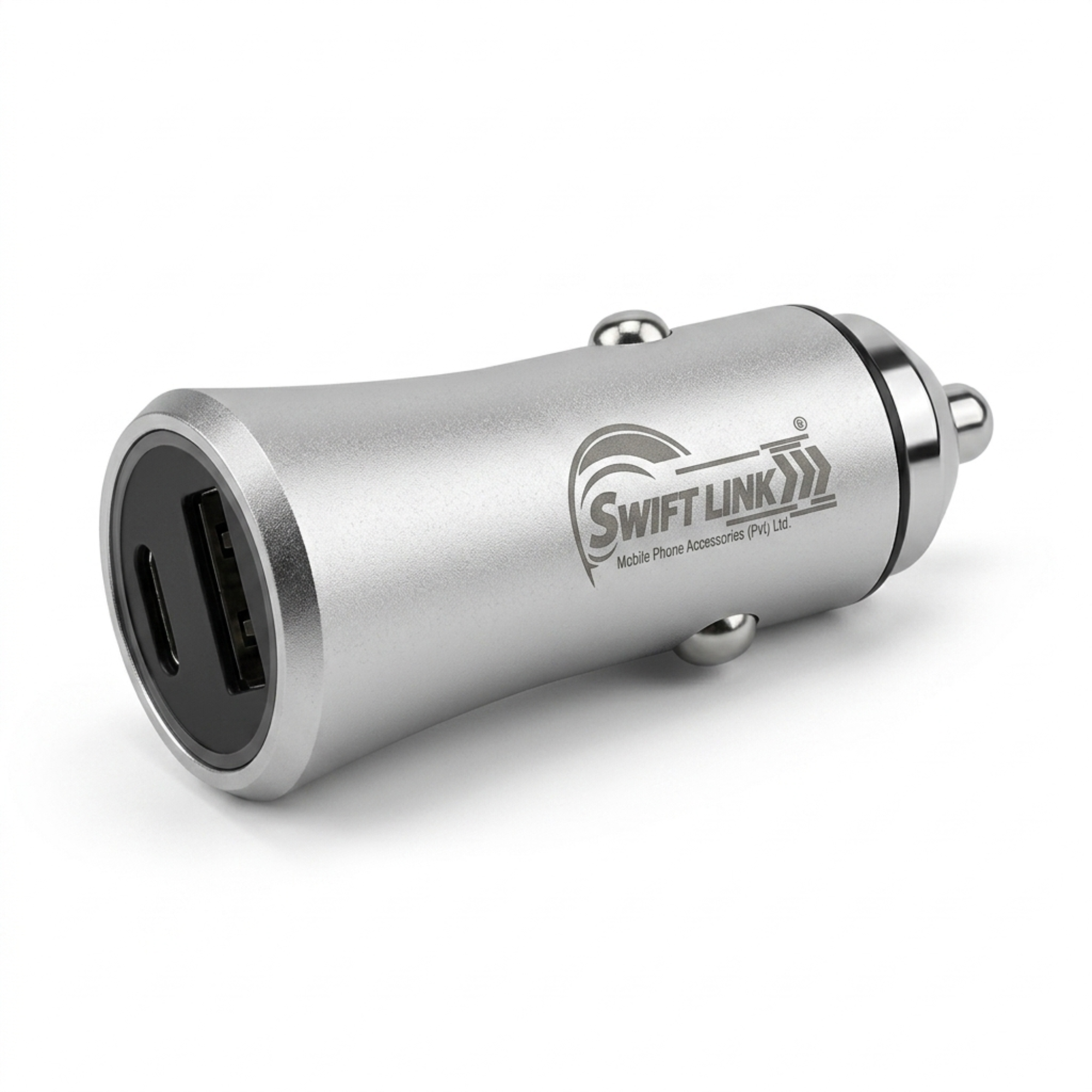 Swift Link SL-401 Metal Car Charger | PD + USB Fast Charging Adapter