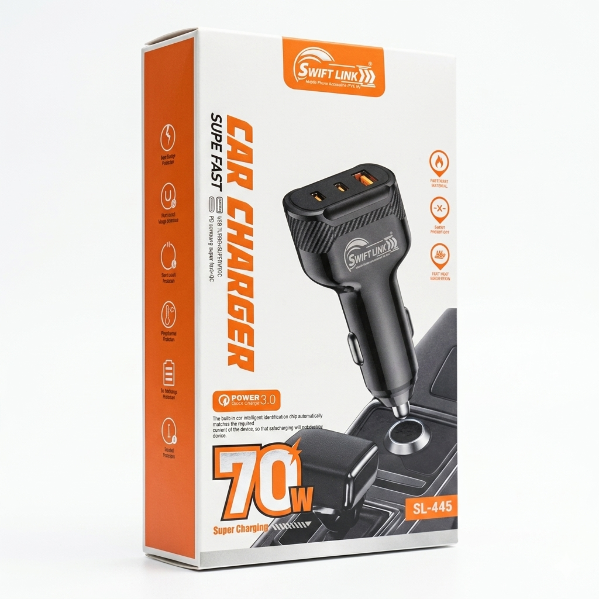 Swift Link SL-445 70W Fast Car Charger