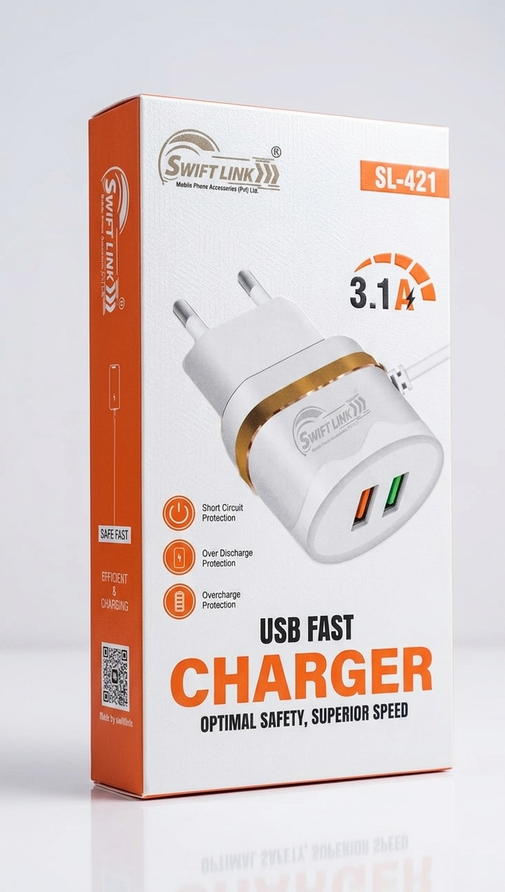 Swift Link SL-421 3.1A Dual USB Fast Charger